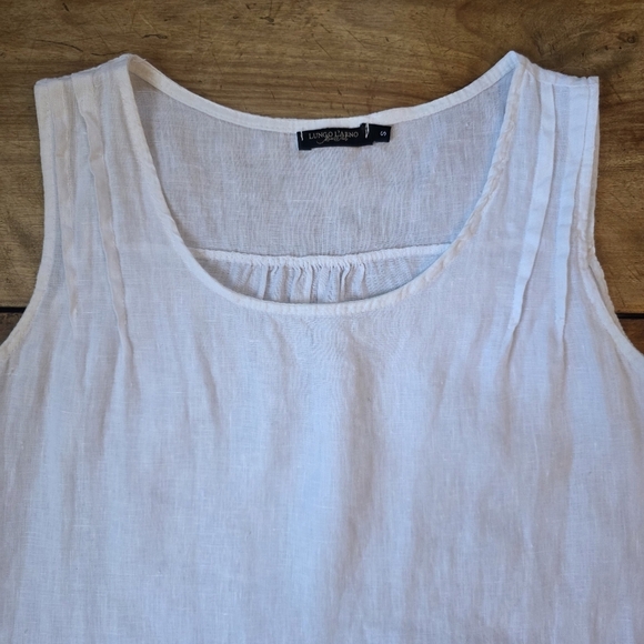 Lungo L’Arno Italian Linen Camisole – Size S – White - Picture 2 of 5